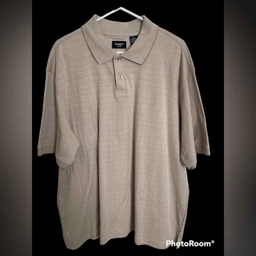 Haggar Men’s Polo Shirt - Tan - Size XXL